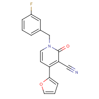 CAS:439120-70-4 | PC28194 | 1-[(3-Fluorophenyl)methyl]-4-(furan-2-yl)-2-oxo-1,2-dihydropyridine-3-carbonitrile