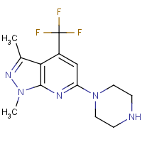 CAS: 952183-62-9 | PC28231 | 1-[1,3-Dimethyl-4-(trifluoromethyl)-1H-pyrazolo[3,4-b]pyridin-6-yl]piperazine