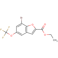 CAS:2379918-36-0 | PC28252 | Ethyl 7-bromo-5-(trifluoromethoxy)benzofuran-2-carboxylate