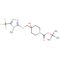 CAS:1440535-72-7 | PC300530 | tert-Butyl 4-hydroxy-4-({[4-methyl-5-(trifluoromethyl)-4H-1,2,4-triazol-3-yl]thio}methyl)piperidine-1-carboxylate