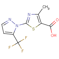 CAS:  | PC300654 | 4-Methyl-2-[5-(trifluoromethyl)-1H-pyrazol-1-yl]-1,3-thiazole-5-carboxylic acid