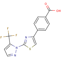 CAS: | PC300655 | 4-{2-[5-(Trifluoromethyl)-1H-pyrazol-1-yl]-1,3-thiazol-4-yl}benzoic acid