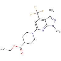 CAS:1305712-96-2 | PC300668 | Ethyl 1-[1,3-dimethyl-4-(trifluoromethyl)-1H-pyrazolo[3,4-b]pyridin-6-yl]piperidine-4-carboxylate