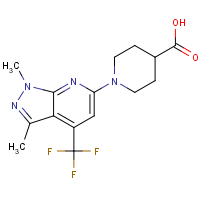 CAS:  | PC300672 | 1-[1,3-Dimethyl-4-(trifluoromethyl)-1H-pyrazolo[3,4-b]pyridin-6-yl]piperidine-4-carboxylic acid