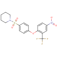 CAS:1858240-22-8 | PC300841 | 1-({4-[4-Nitro-2-(trifluoromethyl)phenoxy]phenyl}sulphonyl)piperidine