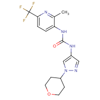 CAS: | PC300948 | N-[2-Methyl-6-(trifluoromethyl)pyridin-3-yl]-N'-(1-tetrahydro-2H-pyran-4-yl-1H-pyrazol-4-yl)urea