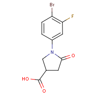 CAS: 1465754-53-3 | PC300988 | 1-(4-Bromo-3-fluorophenyl)-5-oxopyrrolidine-3-carboxylic acid