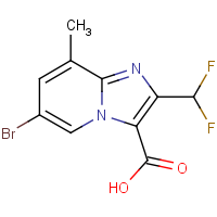 CAS:2451256-46-3 | PC301048 | 6-Bromo-2-(difluoromethyl)-8-methylimidazo[1,2-a]pyridine-3-carboxylic acid
