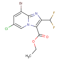 CAS:2514942-02-8 | PC301049 | Ethyl 8-bromo-6-chloro-2-(difluoromethyl)imidazo[1,2-a]pyridine-3-carboxylate