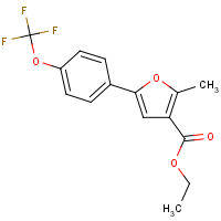 CAS:1858250-03-9 | PC301057 | 2-Methyl-5-(4-trifluoromethoxy-phenyl)-furan-3-carboxylic acid ethyl ester