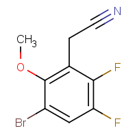 CAS: 1892087-78-3 | PC303490 | 3-Bromo-5,6-difluoro-2-methoxyphenylacetonitrile