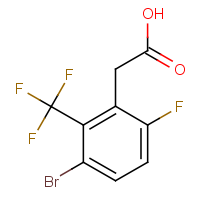 CAS:2385598-79-6 | PC303538 | 3-Bromo-6-fluoro-2-(trifluoromethyl)phenylacetic acid
