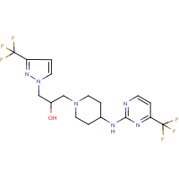 CAS: 646455-82-5 | PC31141 | 1-[3-(Trifluoromethyl)-1H-pyrazol-1-yl]-3-(4-{[4-(trifluoromethyl)pyrimidin-2-yl]amino}piperidino)propan-2-ol