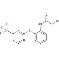 CAS:646455-92-7 | PC31146 | 2-chloro-N-(2-{[4-(trifluoromethyl)pyrimidin-2-yl]thio}phenyl)acetamide
