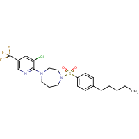 CAS:646456-06-6 | PC31148 | 1-[3-Chloro-5-(trifluoromethyl)pyridin-2-yl]-4-{[4-(pent-1-yl)phenyl]sulphonyl}homopiperazine
