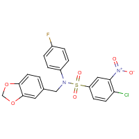 CAS:216501-69-8 | PC31161 | N-[(1,3-Benzodioxol-5-yl)methyl]-4-chloro-N-(4-fluorophenyl)-3-nitrobenzenesulphonamide