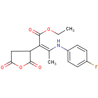 CAS: | PC31162 | ethyl 2-(2,5-dioxotetrahydrofuran-3-yl)-3-(4-fluoroanilino)but-2-enoate