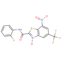 CAS: 217317-12-9 | PC31166 | 2-[(2-fluoroanilino)carbonyl]-7-nitro-5-(trifluoromethyl)-1,3-benzothiazol-3-ium-3-olate