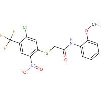 CAS:217490-28-3 | PC31177 | N1-(2-methoxyphenyl)-2-{[5-chloro-2-nitro-4-(trifluoromethyl)phenyl]thio}acetamide