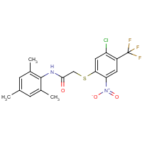 CAS:217490-34-1 | PC31179 | N1-mesityl-2-{[5-chloro-2-nitro-4-(trifluoromethyl)phenyl]thio}acetamide