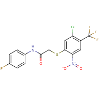 CAS:217490-35-2 | PC31180 | N1-(4-fluorophenyl)-2-{[5-chloro-2-nitro-4-(trifluoromethyl)phenyl]thio}acetamide