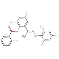 CAS: 219499-08-8 | PC31219 | 2,4-dichloro-6-[2-(2,4,6-trichlorophenyl)ethanhydrazonoyl]phenyl 2-fluorobenzoate