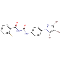 CAS:219793-87-0 | PC31246 | N-(2-fluorobenzoyl)-N'-[4-(3,4,5-tribromo-1H-pyrazol-1-yl)phenyl]urea