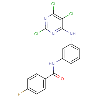CAS: 244278-46-4 | PC31304 | N1-{3-[(2,5,6-trichloropyrimidin-4-yl)amino]phenyl}-4-fluorobenzamide