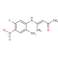 CAS: 680579-38-8 | PC31318 | 4-(2-amino-5-fluoro-4-nitroanilino)pent-3-en-2-one