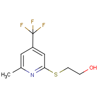 CAS: 245728-41-0 | PC31321 | 2-{[6-methyl-4-(trifluoromethyl)-2-pyridyl]thio}ethan-1-ol