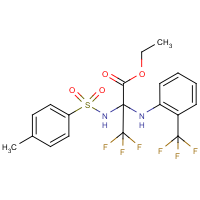 CAS:256332-91-9 | PC31394 | ethyl 3,3,3-trifluoro-2-{[(4-methylphenyl)sulphonyl]amino}-2-[2-(trifluoromethyl)anilino]propanoate