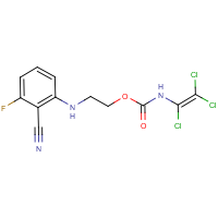 CAS: 647824-11-1 | PC31519 | 2-(2-cyano-3-fluoroanilino)ethyl N-(1,2,2-trichlorovinyl)carbamate