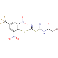 CAS:680579-94-6 | PC31542 | 2-Bromo-N-(5-{[2,6-dinitro-4-(trifluoromethyl)phenyl]thio}-1,3,4-thiadiazol-2-yl)acetamide