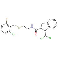 CAS:647824-87-1 | PC31554 | N2-{2-[(2-chloro-6-fluorobenzyl)thio]ethyl}-1-(dichloromethyl)indane-2-carboxamide