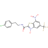 CAS:680580-06-7 | PC31559 | 2-{[(4-chlorophenethyl)amino]carbonyl}-7-nitro-5-(trifluoromethyl)-1,3-benzothiazol-3-ium-3-olate