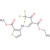 CAS:648409-92-1 | PC31609 | methyl 3-{[2-(ethoxycarbonyl)-4,4,4-trifluoro-3-oxobut-1-enyl]amino}thiophene-2-carboxylate