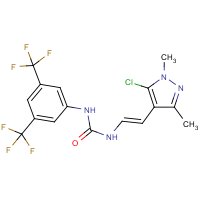 CAS: | PC31613 | N-[2-(5-chloro-1,3-dimethyl-1H-pyrazol-4-yl)vinyl]-N'-[3,5-di(trifluoromethyl)phenyl]urea