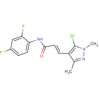 CAS:  | PC31615 | N1-(2,4-difluorophenyl)-3-(5-chloro-1,3-dimethyl-1H-pyrazol-4-yl)acrylamide