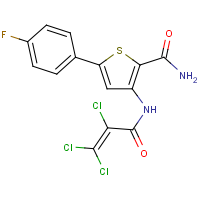 CAS: 648410-18-8 | PC31620 | 5-(4-fluorophenyl)-3-[(2,3,3-trichloroacryloyl)amino]thiophene-2-carboxamide