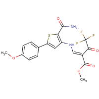 CAS:648410-27-9 | PC31624 | methyl 3-{[2-(aminocarbonyl)-5-(4-methoxyphenyl)-3-thienyl]amino}-2-(2,2,2-trifluoroacetyl)acrylate