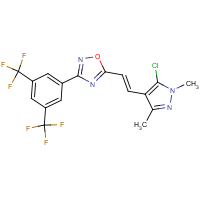 CAS:648410-32-6 | PC31627 | 5-[2-(5-chloro-1,3-dimethyl-1H-pyrazol-4-yl)vinyl]-3-[3,5-di(trifluoromethyl)phenyl]-1,2,4-oxadiazole
