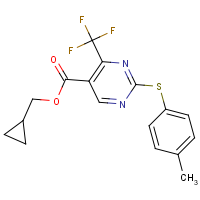 CAS:648859-38-5 | PC31641 | cyclopropylmethyl 2-[(4-methylphenyl)thio]-4-(trifluoromethyl)pyrimidine-5-carboxylate