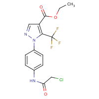 CAS:  | PC31653 | ethyl 1-{4-[(2-chloroacetyl)amino]phenyl}-5-(trifluoromethyl)-1H-pyrazole-4-carboxylate
