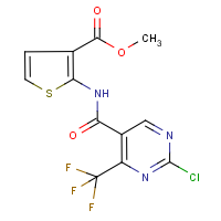 CAS:524924-27-4 | PC31686 | methyl 2-({[2-chloro-4-(trifluoromethyl)pyrimidin-5-yl]carbonyl}amino)thiophene-3-carboxylate