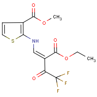 CAS:648859-87-4 | PC31687 | methyl 2-{[2-(ethoxycarbonyl)-4,4,4-trifluoro-3-oxobut-1-enyl]amino}thiophene-3-carboxylate
