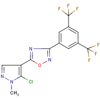 CAS:648427-09-2 | PC31700 | 3-[3,5-bis(trifluoromethyl)phenyl]-5-(5-chloro-1-methyl-1H-pyrazol-4-yl)-1,2,4-oxadiazole