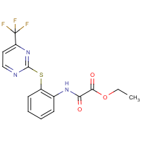 CAS: 648427-21-8 | PC31710 | ethyl 2-oxo-2-(2-{[4-(trifluoromethyl)pyrimidin-2-yl]thio}anilino)acetate