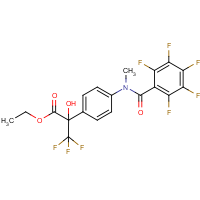 CAS: 317843-24-6 | PC31750 | ethyl 3,3,3-trifluoro-2-hydroxy-2-{4-[methyl(2,3,4,5,6-pentafluorobenzoyl)amino]phenyl}propanoate