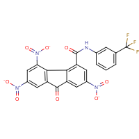 CAS:324052-04-2 | PC31777 | 2,5,7-trinitro-9-oxo-N-[3-(trifluoromethyl)phenyl]-9H-fluorene-4-carboxamide
