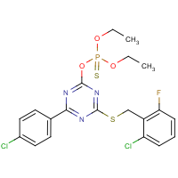 CAS:649700-10-7 | PC31779 | O-[4-[(2-Chloro-6-fluorobenzyl)thio]-6-(4-chlorophenyl)-1,3,5-triazin-2-yl]O,O-diethyl phosphothioate